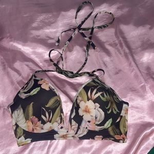 Floral bathing suit top
